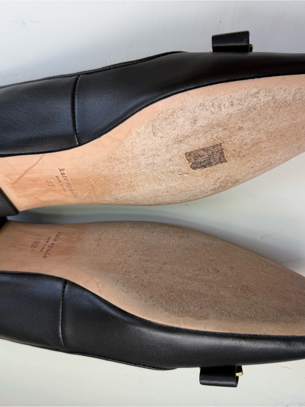 Kate Spade New York Black Leather Bowdie ballet Flats with bows - Picture 8 of 10